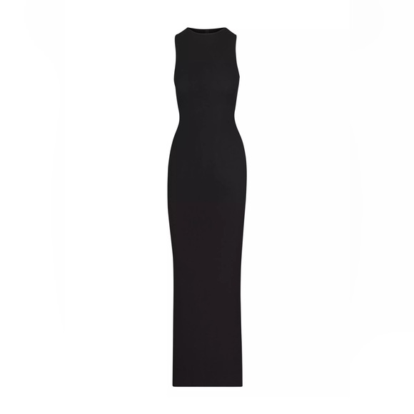 Skims Soft Lounge Sleeveless Long Dress XXS Onyx - Picture 9 of 11